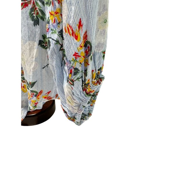 Anthropologie MAEVE Blue Yellow Red Floral Blouse Top Flowy Women’s Small Size 4 - Picture 6 of 8